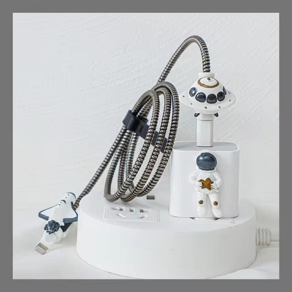 Spaceship Astronaut iPhone Charger cover Cable Protectors P22